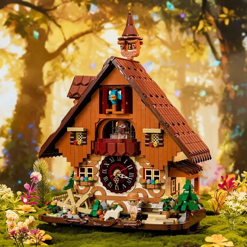 Pantasy Cuckoo Clock Building Blocks Kawaii Desktop Toy Model