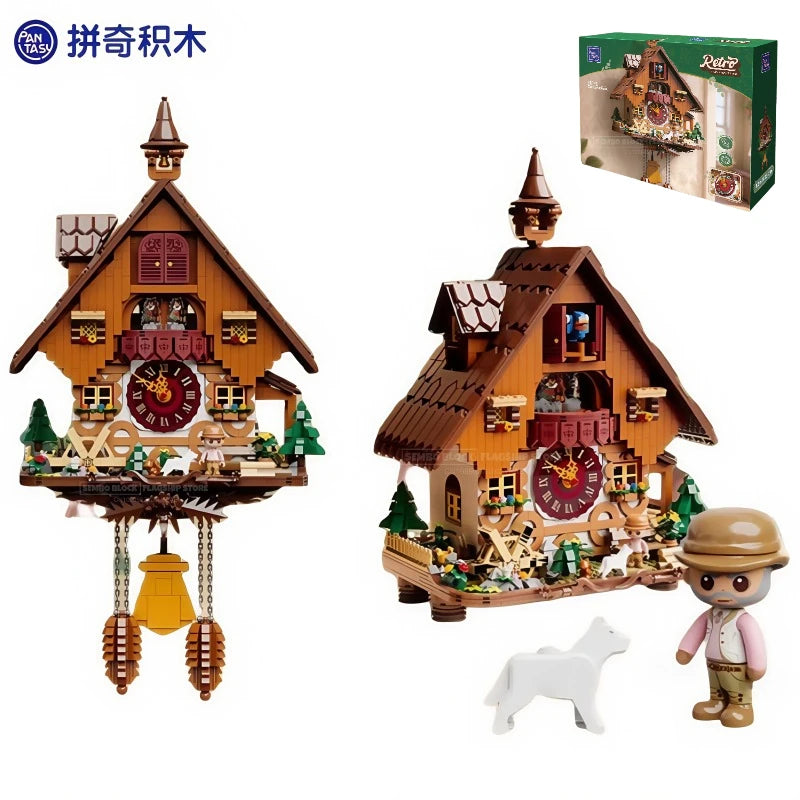 Pantasy Cuckoo Clock Building Blocks Kawaii Desktop Toy Model