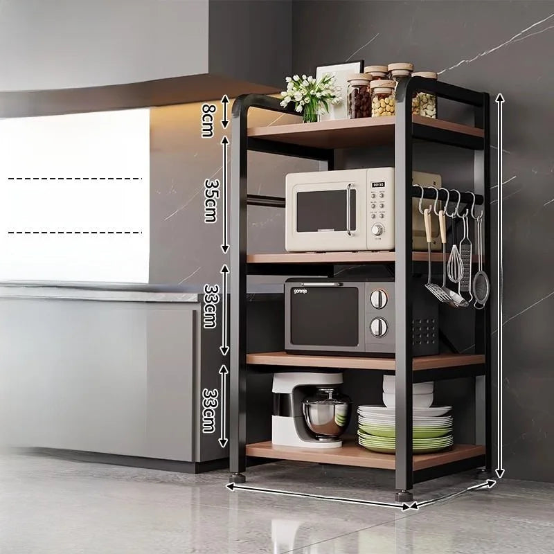 Kitchen Multi Functional Storage Rack Stand With Multiple Layers