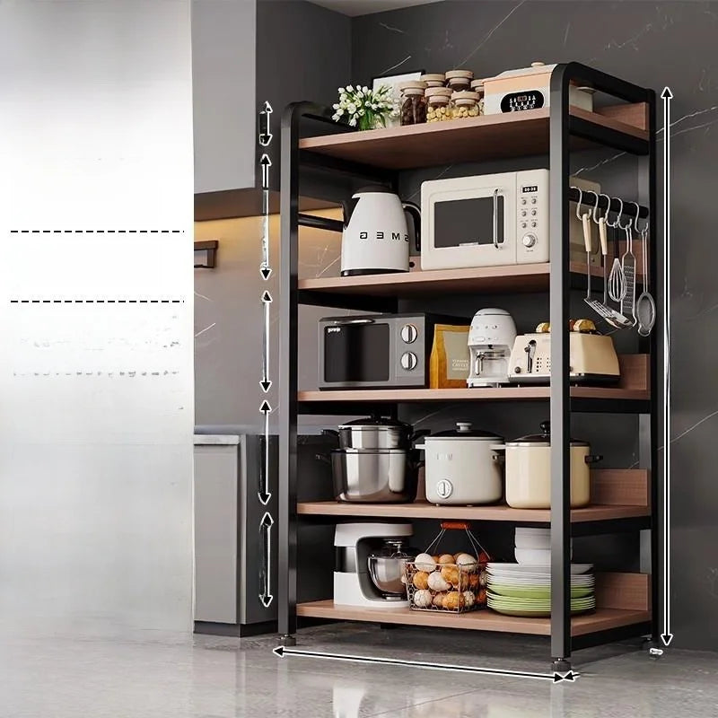 Kitchen Multi Functional Storage Rack Stand With Multiple Layers