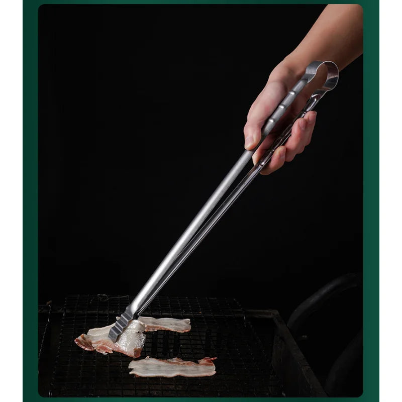 Stainless Steel Korean BBQ Barbecue Tongs Outdoor Grilling Tools