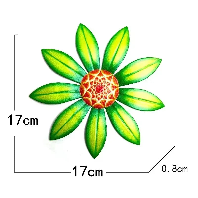Metal Flower Wall Decor Art Sculpture For Garden Indoor Outdoor