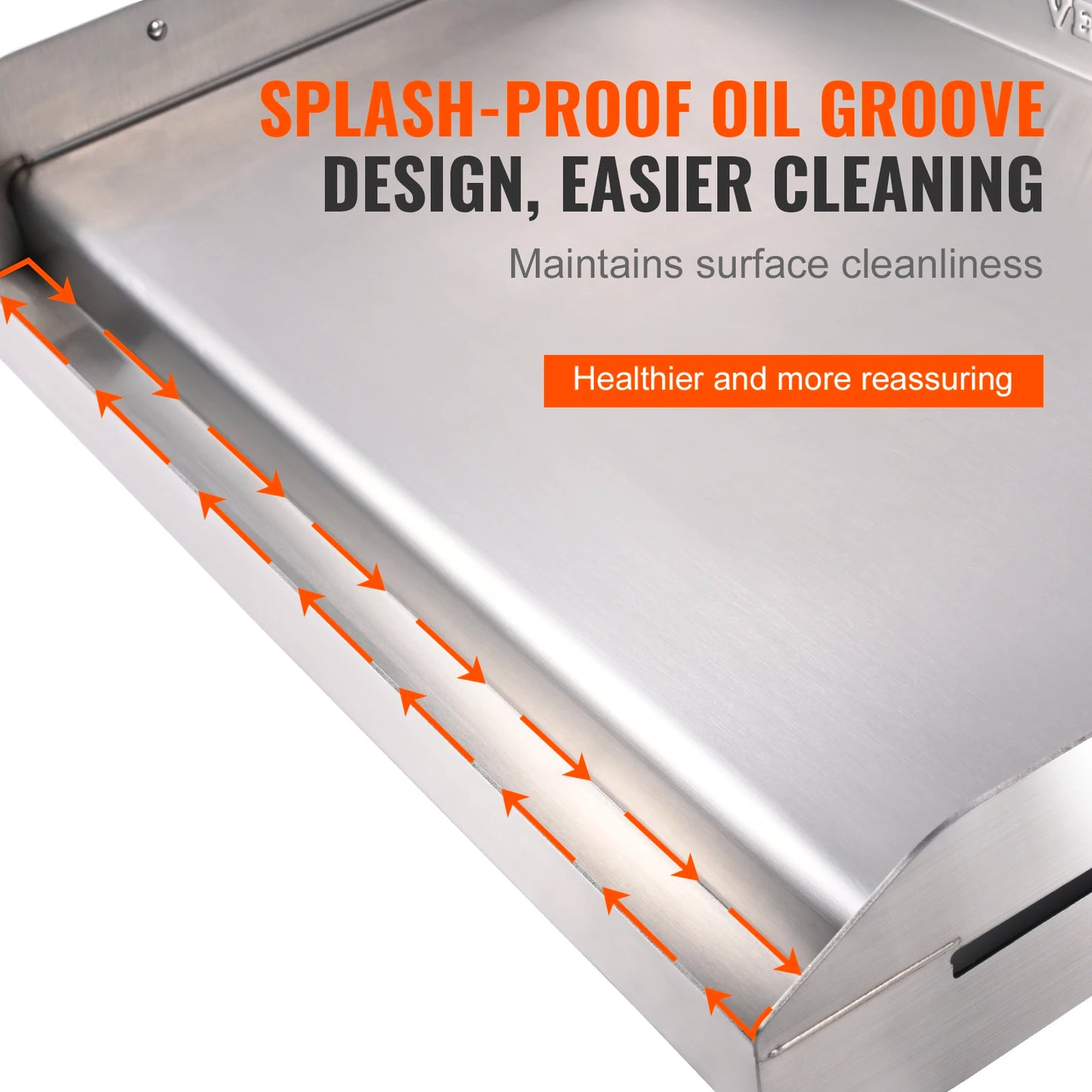 SucceBuy Stainless Steel Stove Top Griddle Nonstick Rectangular Pan