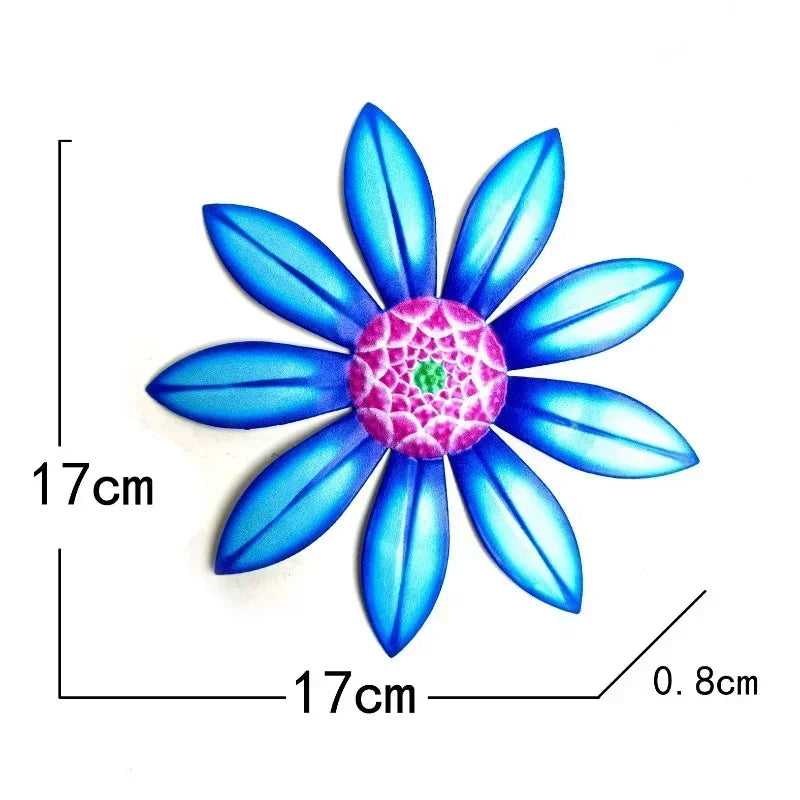 Metal Flower Wall Decor Art Sculpture For Garden Indoor Outdoor