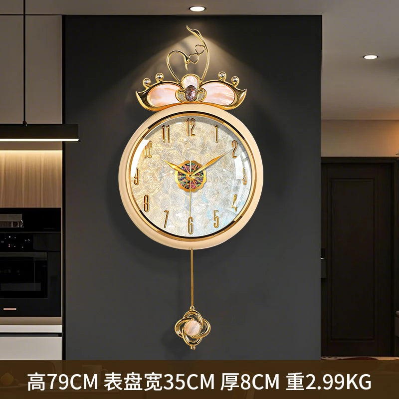 Dutrieux Nordic Round Wall Clock Modern Minimalist Living Room Decor