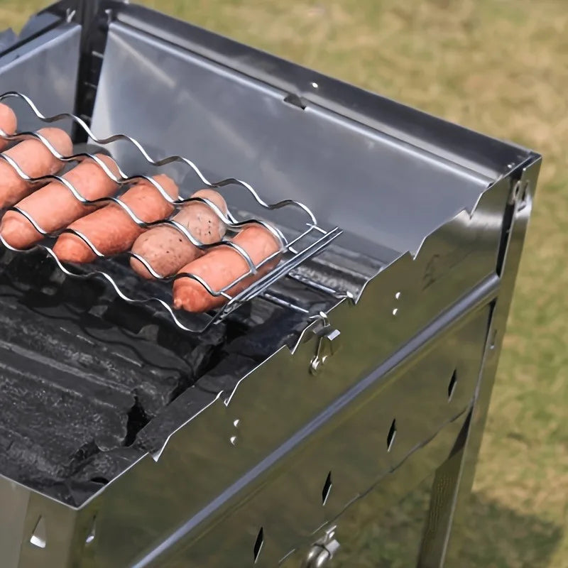 BBQ Sausage Grill Basket Durable Camping And Picnic Tool