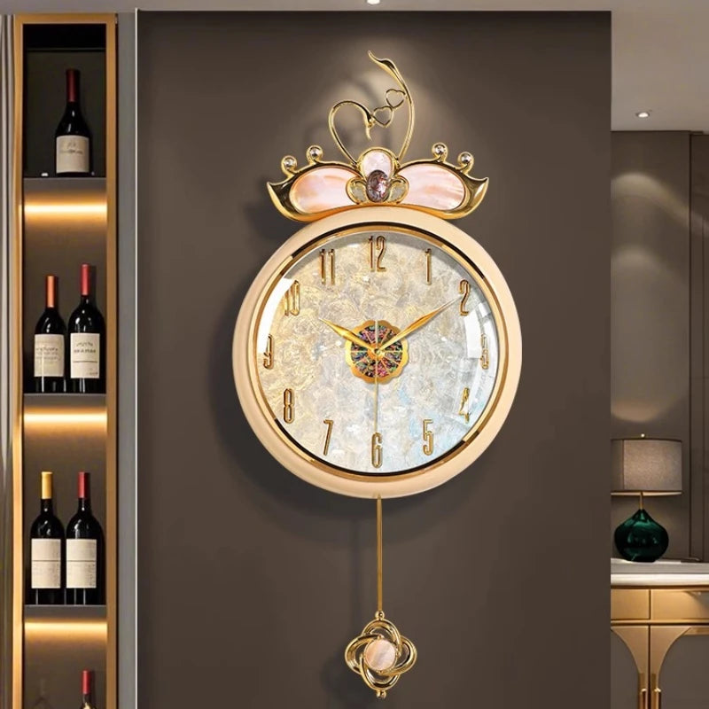 DUTRIEUX Nordic Round Wall Clock Modern Minimalist Living Room Decor