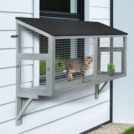 Cat Catio Window Box Enclosure For Indoor Cats And Kittens
