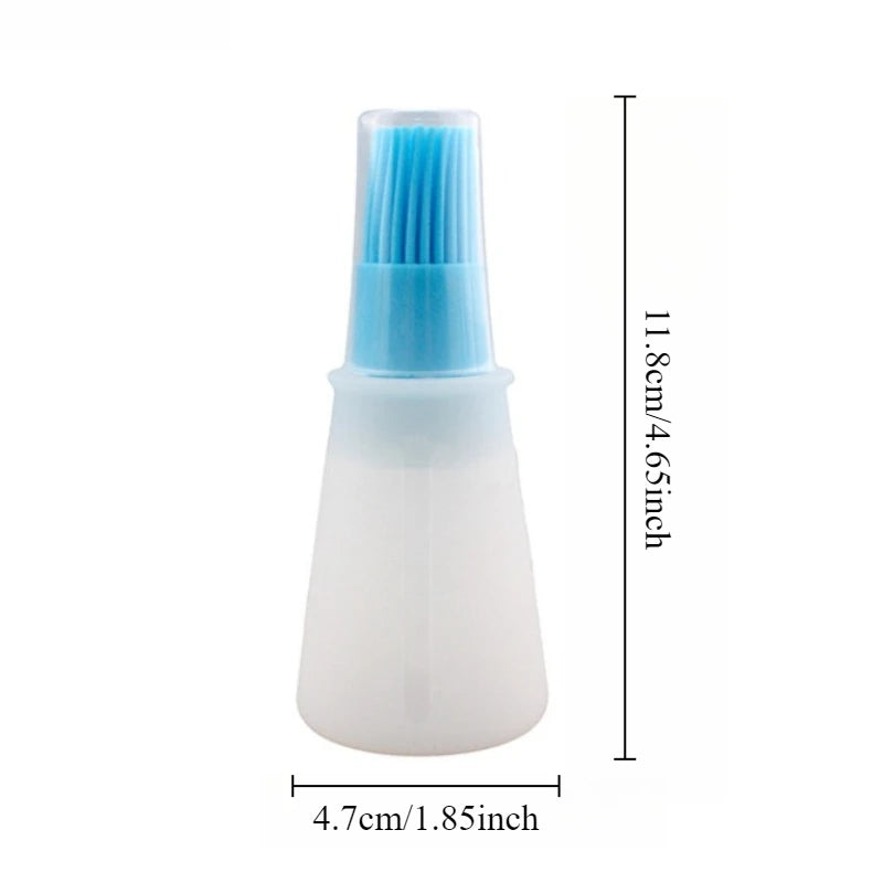 Grease Bottle Brush Silicone Grill Brush And Dispenser