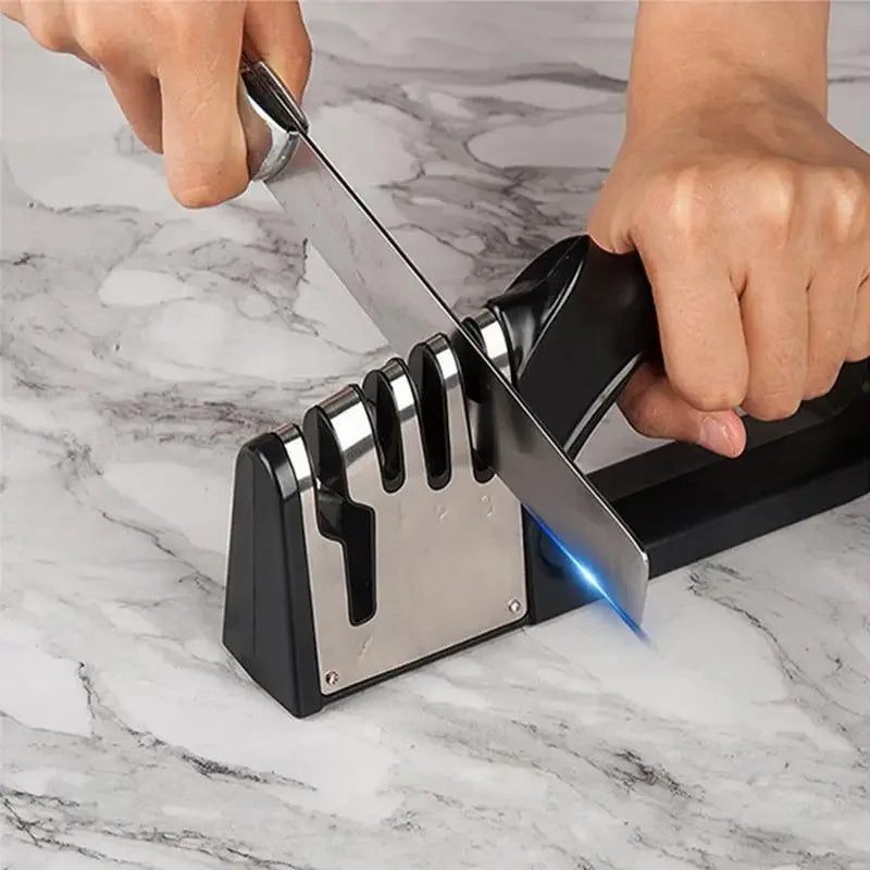 4-In-1 Quick Knife Sharpener 4-Stage Kitchen Knife Scissors Sharpener