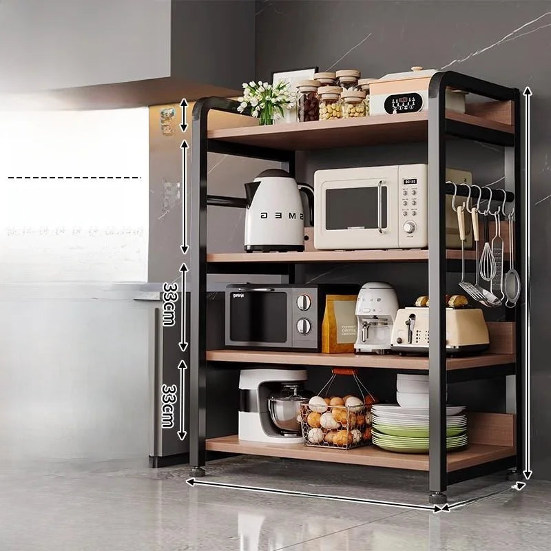 Kitchen Multi Functional Storage Rack Stand With Multiple Layers