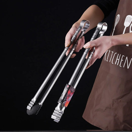 Stainless Steel Korean BBQ Barbecue Tongs Outdoor Grilling Tools