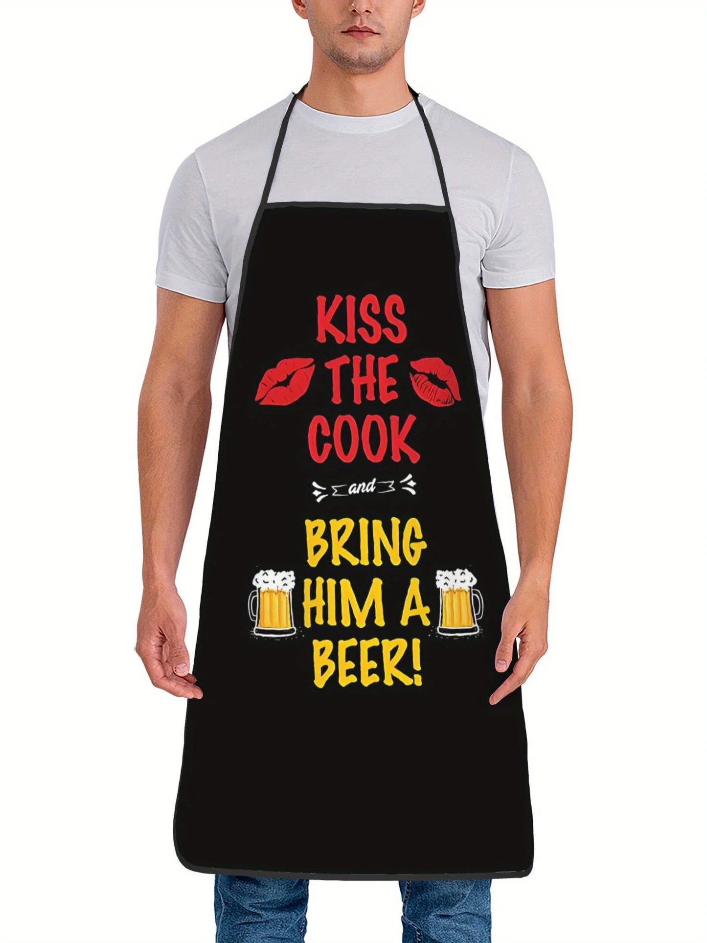 Kiss The Cook And Bring Him A Beer Apron Keepsakes